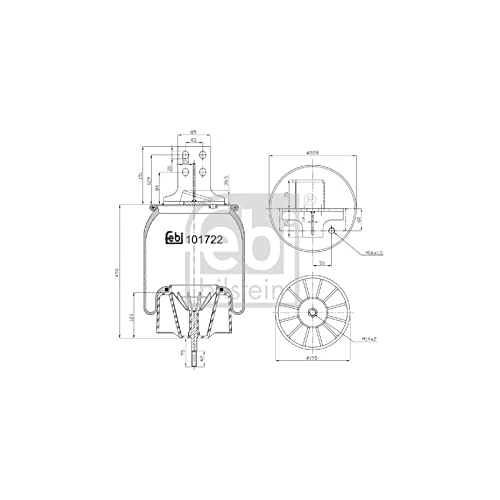 Febi Bilstein 101722 Air Spring Bellows