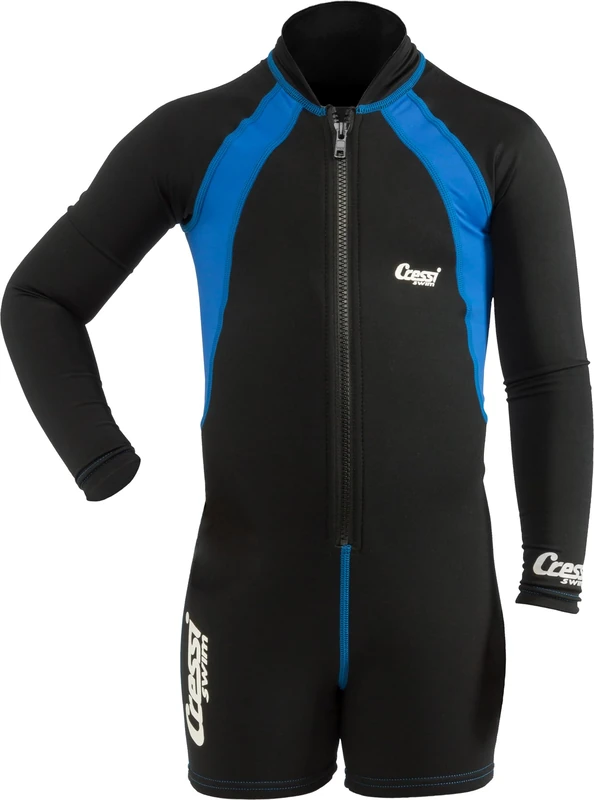 Cressi Shorty Long Sleeves Thermal Wetsuit - Blue, Large