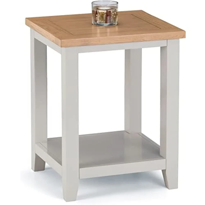 Julian Bowen Richmond Grey and Oak Side Table - Stylish and Practical Accent Table for Any Room