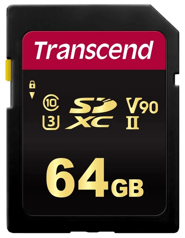 Transcend SDC700S 64GB SDXC V90 Class 10 UHS-II U3 Memory Card for 8K DSLR Cameras & Advanced Camcorders TS64GSDC700S