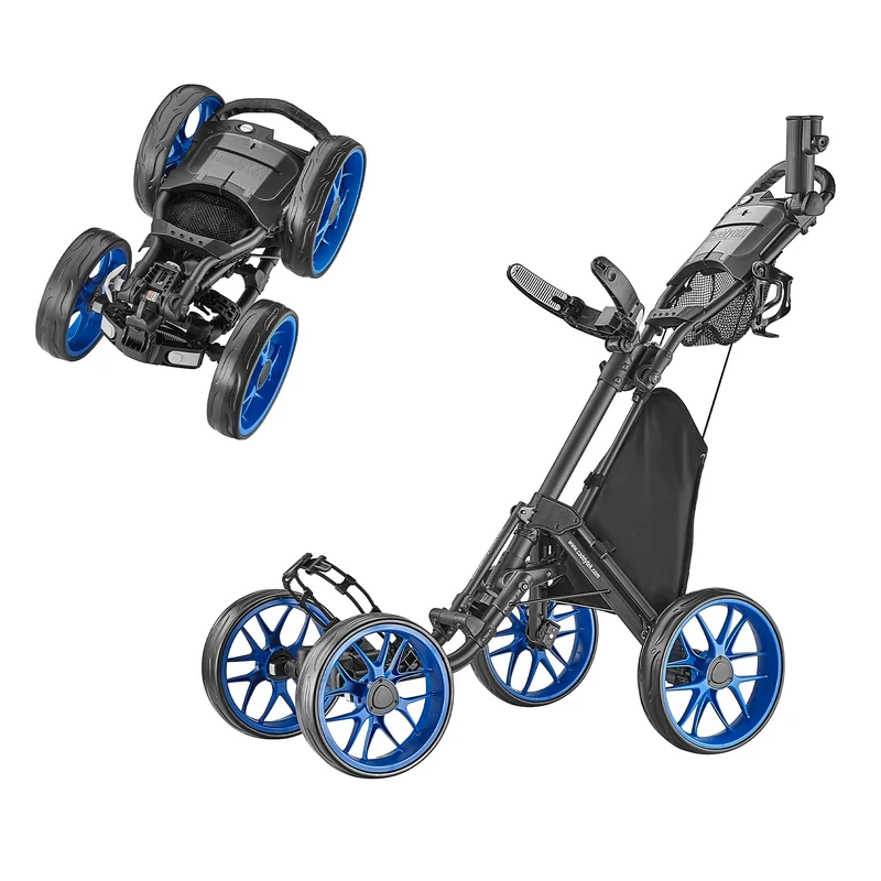 Caddytek Unisex Version Blue CaddyCruiser One V8 4-Wheel Golf Push Cart, Blue