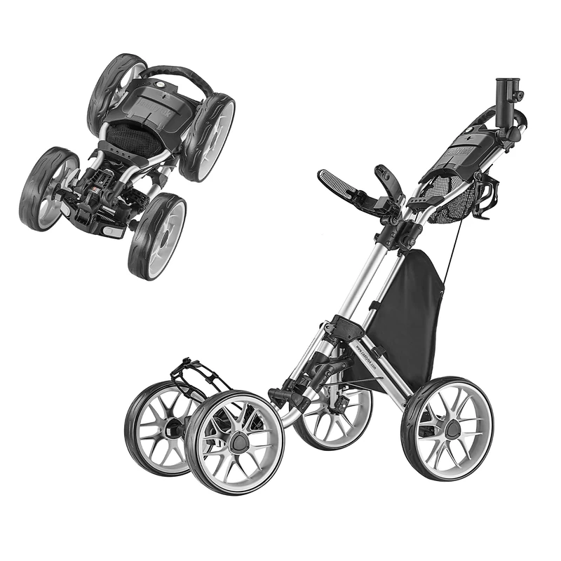 Caddytek Unisex Caddycruiser One Version 8 - Silver Golf Push Cart, Silver