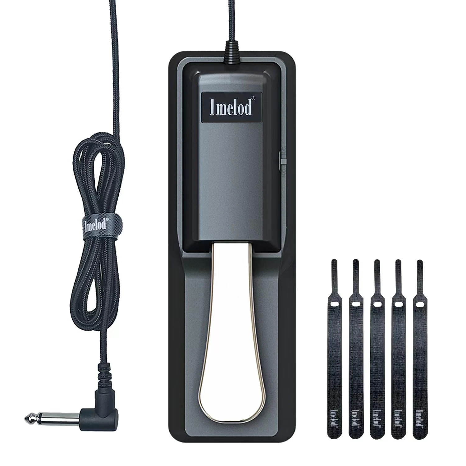 Imelod Sustain Pedal Universal for Yamaha Casio Roland Korg Behringer Moog Piano Midi Electronic keyboards - - Universal Foot Pedal Black