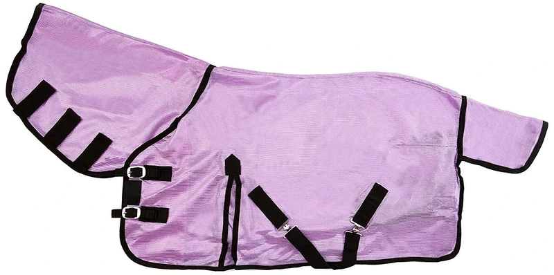 Cwell Equine NEW MINI/SHETLAND/PONY FLY RUG SOFT MESH ATTACHED NECK COVER PURPLE/LILLAC 3'6-4'9" (3'3")
