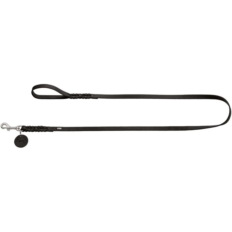 HUNTER Leash Solid Education, 16/150 Soft genuine cow leather, black