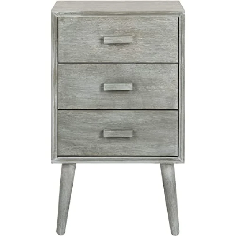 SAFAVIEH Modern Wooden Storage Chest with 3 Drawers, in Slate and Grey, 30 X 40 X 70