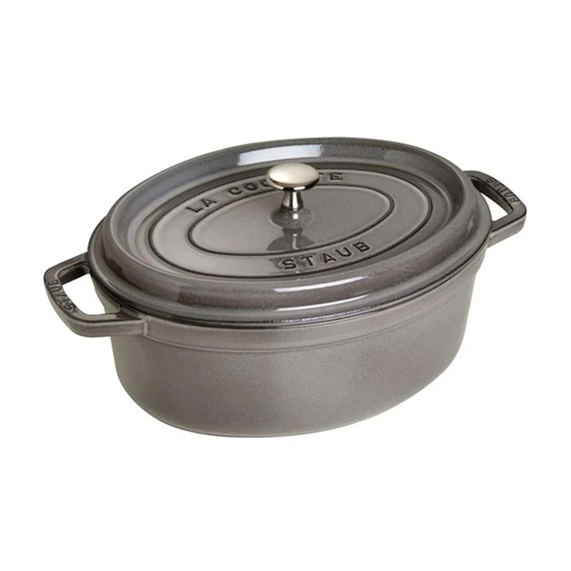 Staub Oval Cocotte Pot 27 cm - Grey