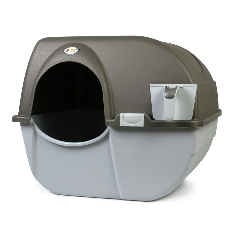 Omega Paw NRA15 Self Cleaning Litter Box Regular Size,Grey - Image 1