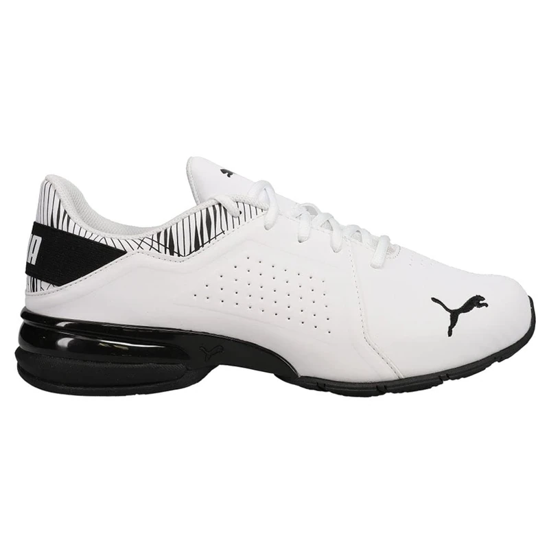 PUMA Men's Viz Runner Sneaker, White Black, 10.5 UK