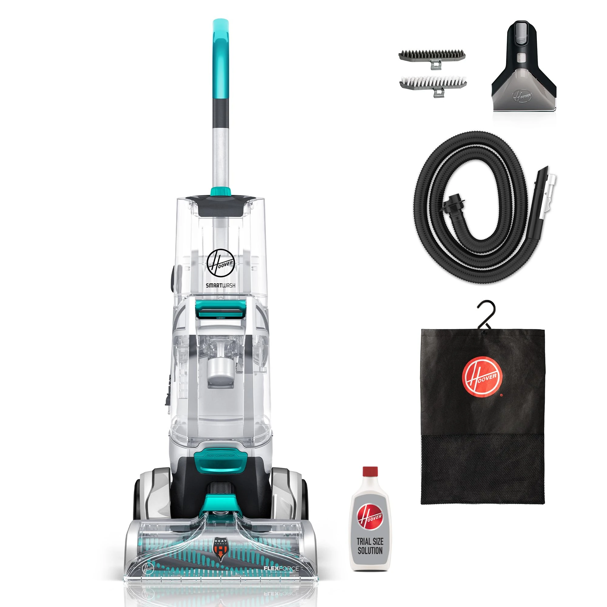Hoover FH52000 SmartWash Automatic Carpet Cleaner with Storage Mat, Plastic, Turquoise
