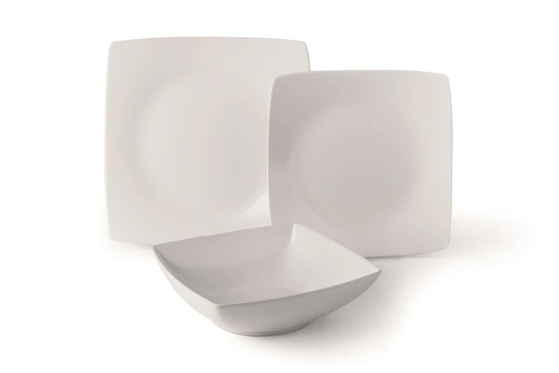 Excelsa Eclipse Dinner Service, Ceramic, White