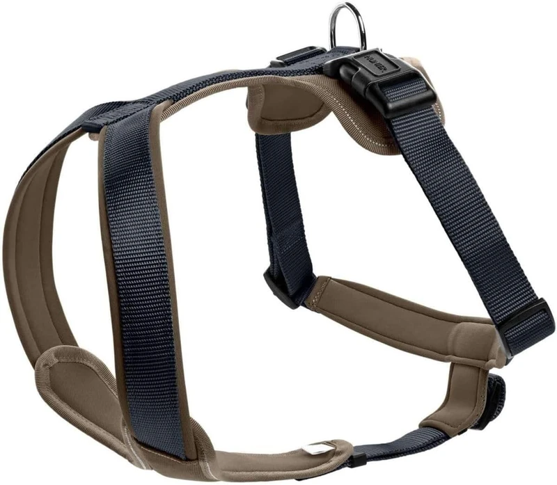 HUNTER Harness Neopren XS 38-48 cm, 15 mm Nylon navy/Neoprene walnut - Image 1