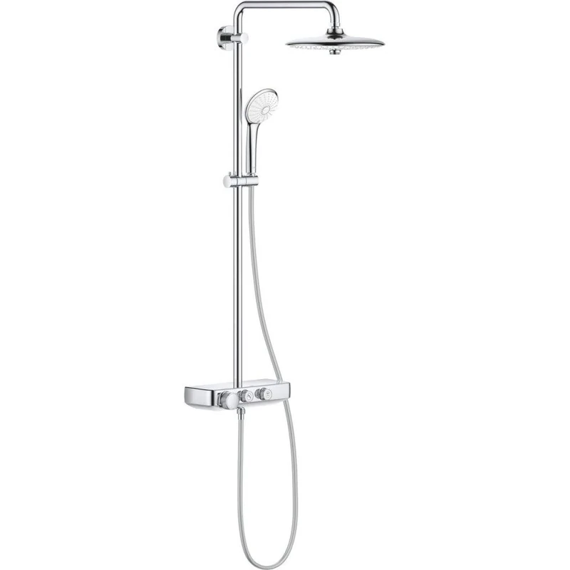 GROHE Euphoria SmartControl 260 - Shower Set with Cool Touch Thermostat (3 Spray Head, 3 Spray Hand, Arm 45cm, Hose 1.75m), Chrome