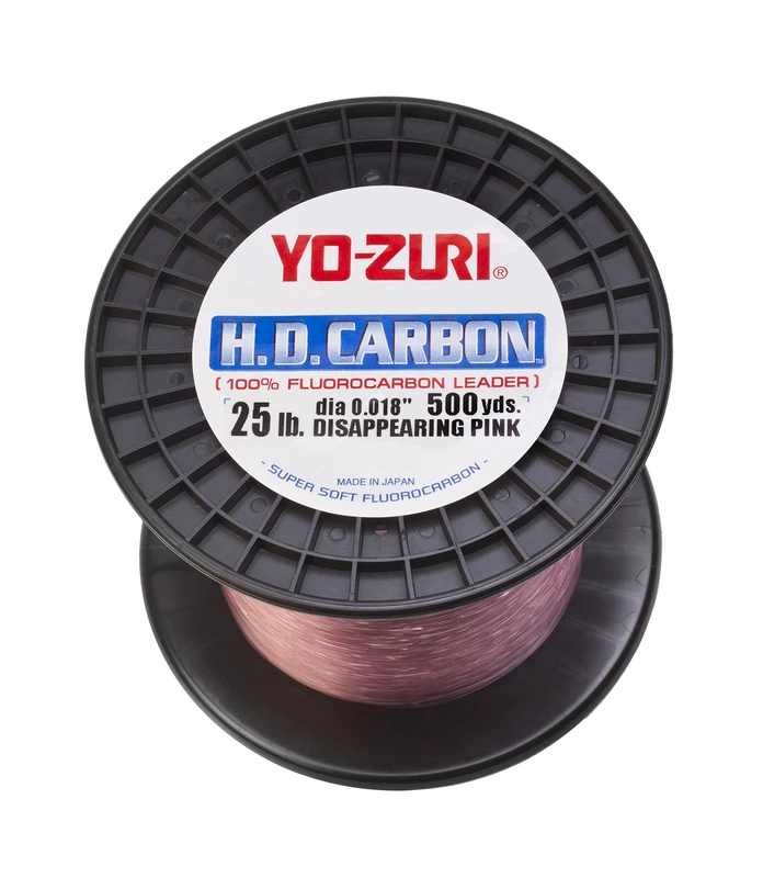 Yo-Zuri H.D.Carbon Fluorocarbon 100% Leader 500Yds 25Lbs 458M (0.457mm) Disappearing Pink