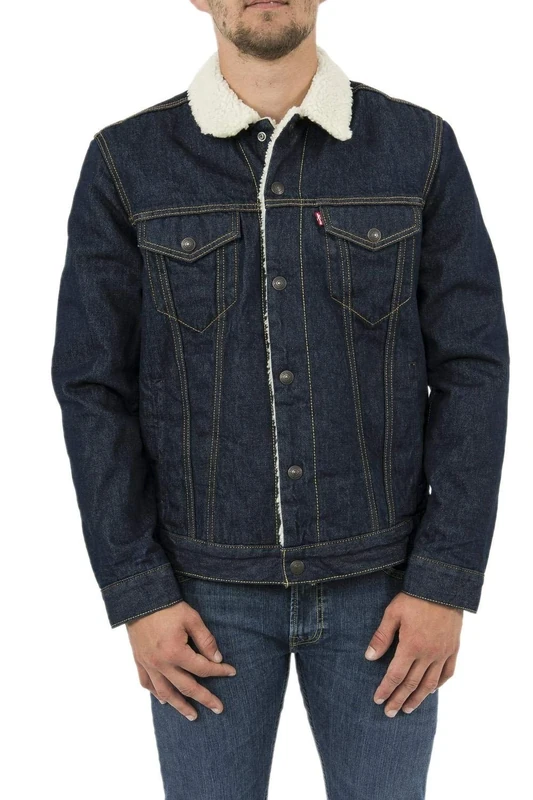 Levi's Men's Type 3 Sherpa Trucker Denim Jacket, Rockridge, S