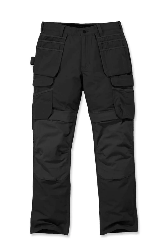 Carhartt Steel Rugged Flex Relaxed Fit Doppelfront-Cargo-Arbeitshose mit Mehreren Taschen, Herren, Schwarz, W38/L34