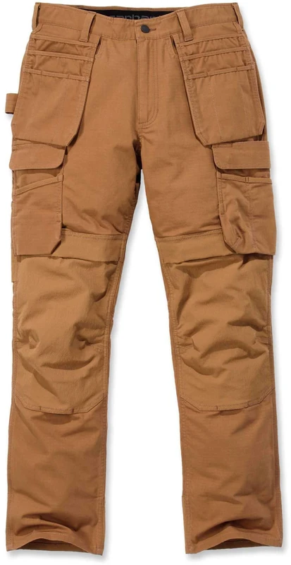Carhartt Steel Rugged Flex Relaxed Fit Doppelfront-Cargo-Arbeitshose mit Mehreren Taschen, Herren, Braun, W38/L34