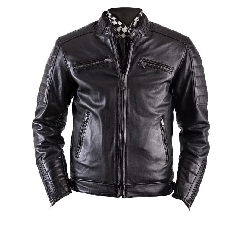 Helstons Motorcycle jackets Cruiser Leather Rag Black, Black, S
