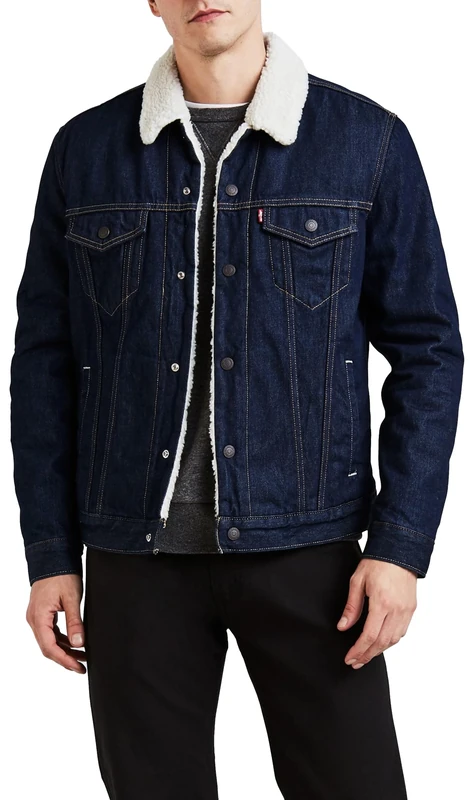 Levi's Men's Type 3 Sherpa Trucker Denim Jacket, Rockridge, XL - Image 1