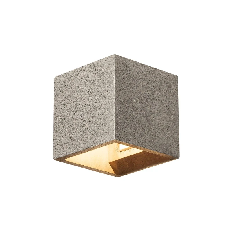 SLV Minimalist Black Concrete Wall-Mounted Light / Wall Lighting Inside, Surface-Mounted Light, Ceiling Spotlight / G9 25W