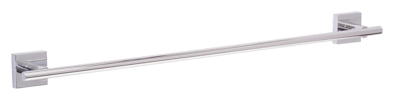 tesa Ekkro towel bar, high gloss chromed metal, self-adhesive, adhesive mounting technology, 50mm x 645mm x 60mm