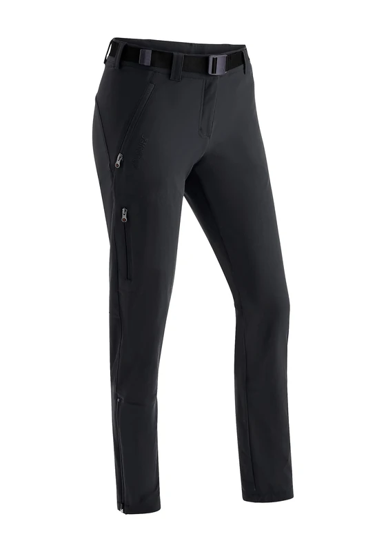 maier sports Lana Slim, Women's Hiking Trousers, Water-Repellent Outdoor Trousers for Trekking and Hiking, Close-Fitting Cut, PFC-Free, mSTRETCH pro 4 & dryprotec Black