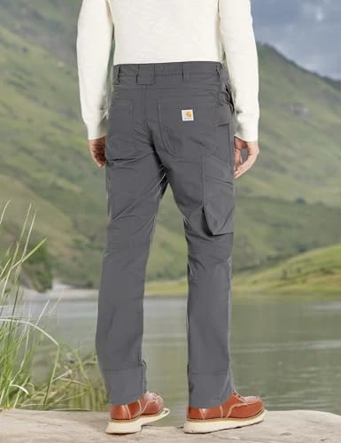 Carhartt Steel Rugged Flex Relaxed Fit Double Front Utility Multi-Pocket Work Trousers Men Gray W40/L30