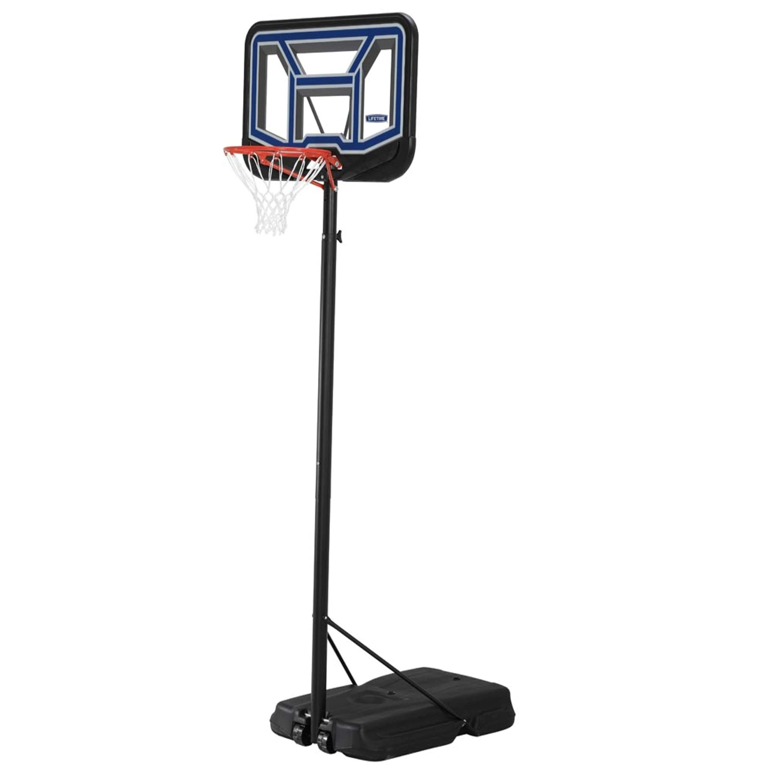 Lifetime Unisex-Youth Adjustable Portable Basketball Hoop (44-Inch Polycarbonate), Black, 7.5 10 ft. (2,28 m-3,04 m)