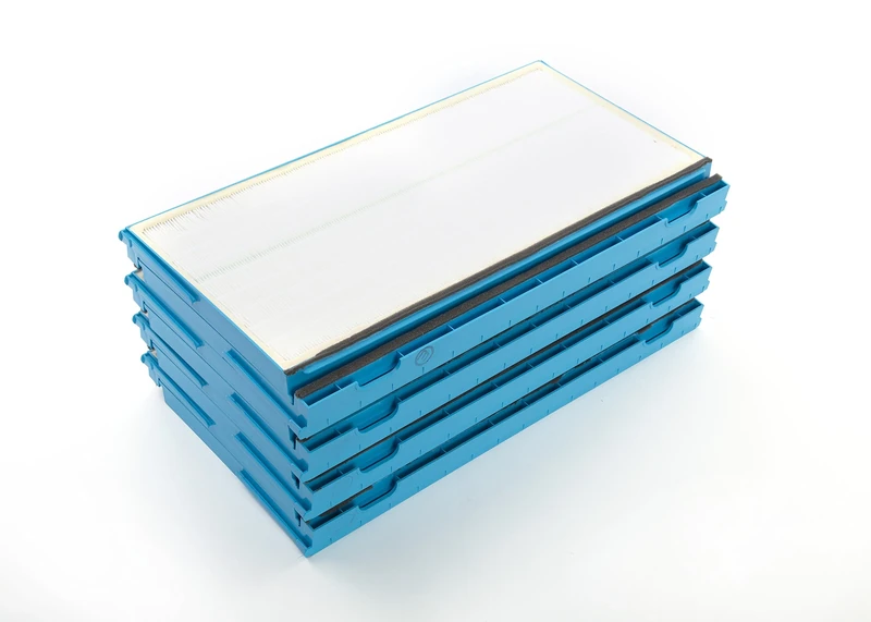 GVS Filter Technology 80.021.0004.00.AA F7 ECO Bacticell Filter Panels, Blue/White (Pack of 8)