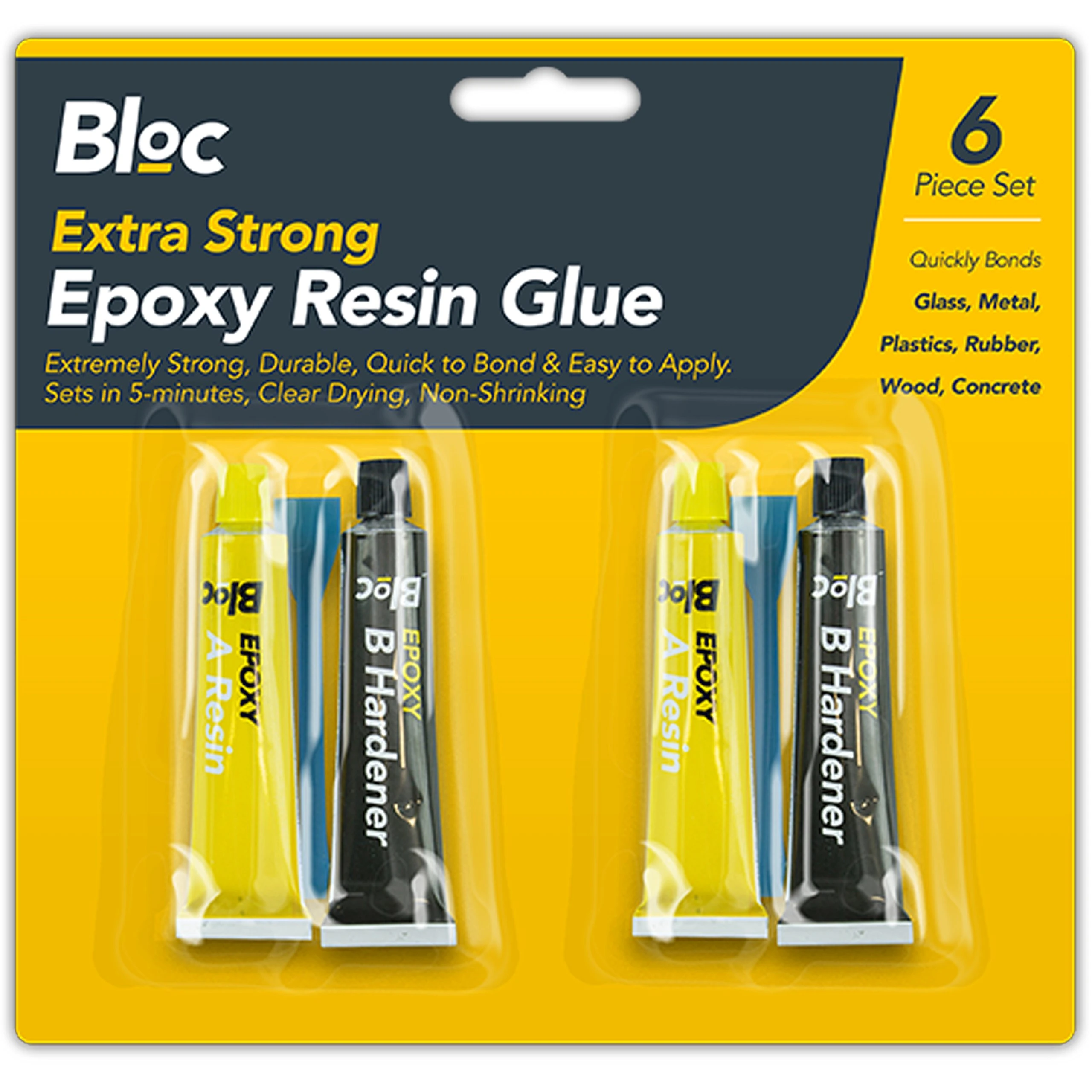 White Hinge Limited 2Pc Epoxy Resin Super Glue & Hardener Quick 5 Minute Dry Extra Strong Hold Glass, Ceramic, Tile, Metal, Plastic Etc Adhesive