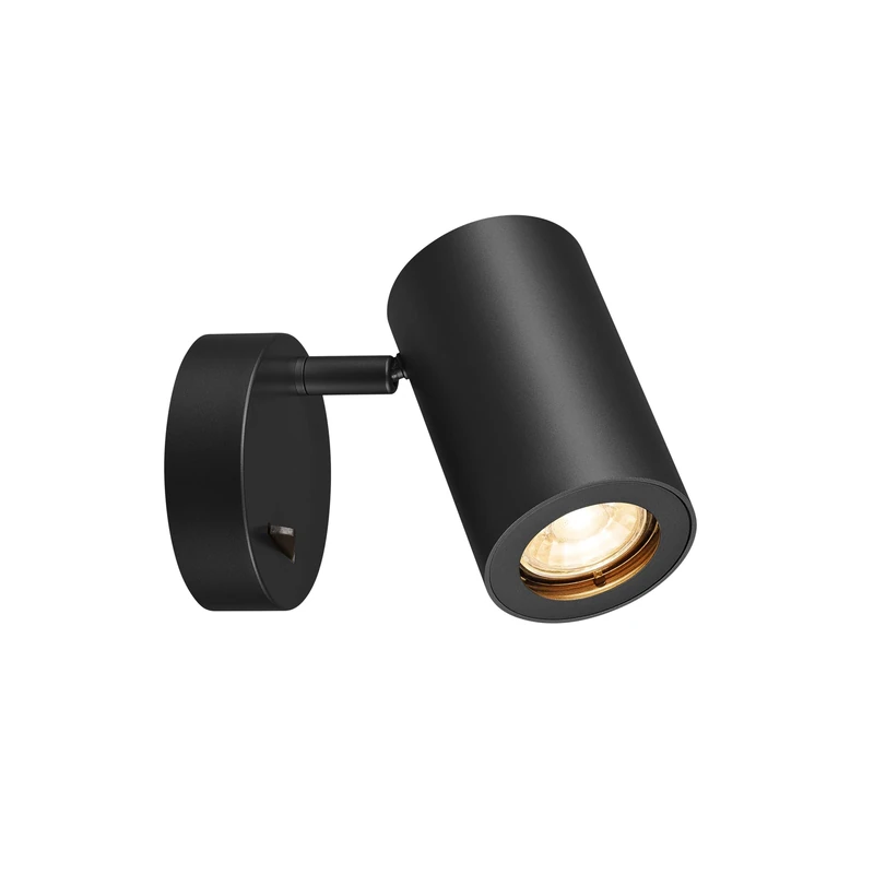 SLV Wall-Mounted Light Enola_B / Internal Wall Illumination, Surface-Mounted Light, Wall-Mounted Light, Ceiling Spotlight / GU10 50W Black