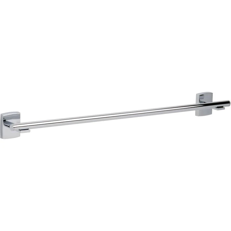 tesa KLAAM Towel Rail - No Drill Towel Holder in Chromed Metal - Stainless - Waterproof - Includes Removable Glue Solution