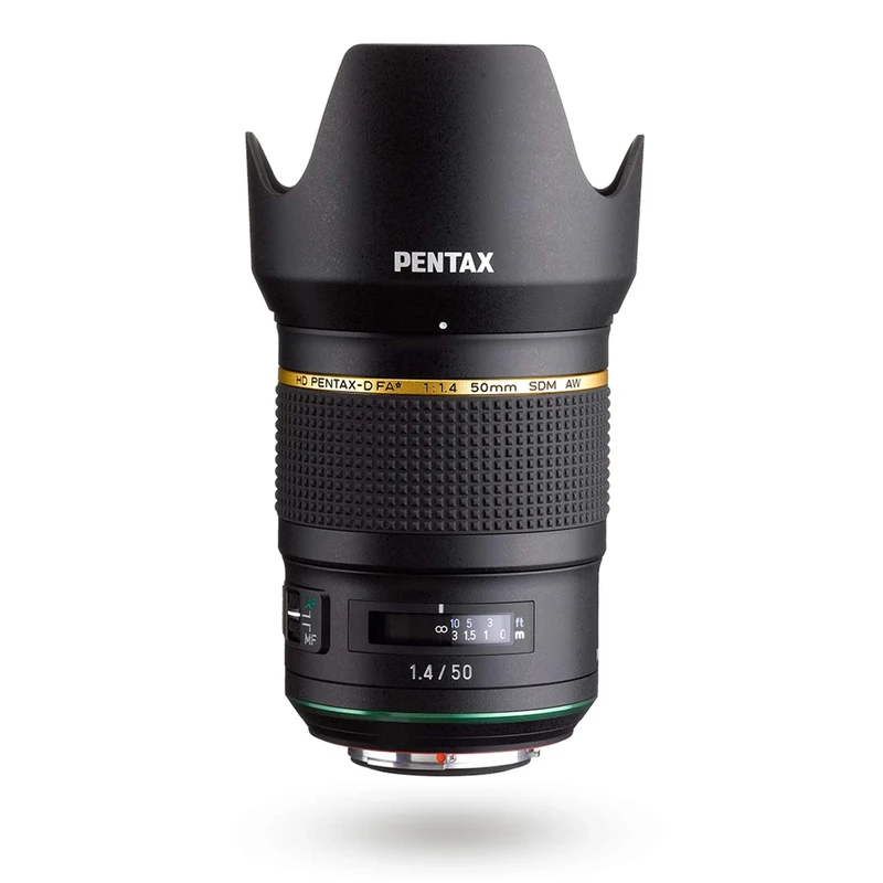 PENTAX HD -D FA 50 mm F1.4 SDM AW Single-Focus Standard Lens of Star-Series Lens with Lens Coating Technologies Extra-Sharp, High-Contrast Images Free of Flare and Ghost Images