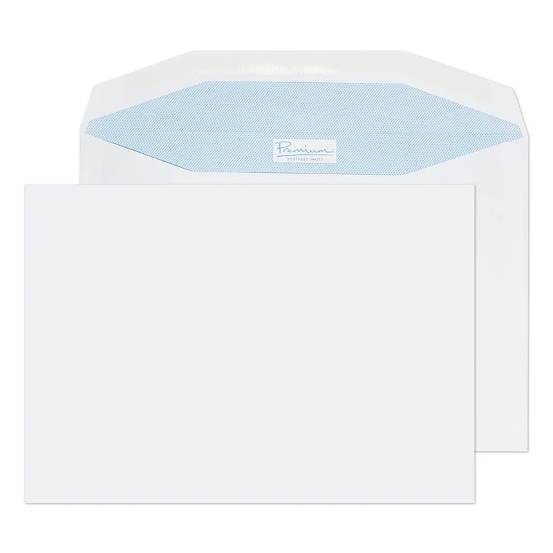 Blake Envelopes Premium Postfast PF747DG Kuvertierhüllen Briefumschläge Naßklebung Weiß C5+ 162 x 235 mm 90g/m² | 500 Stück