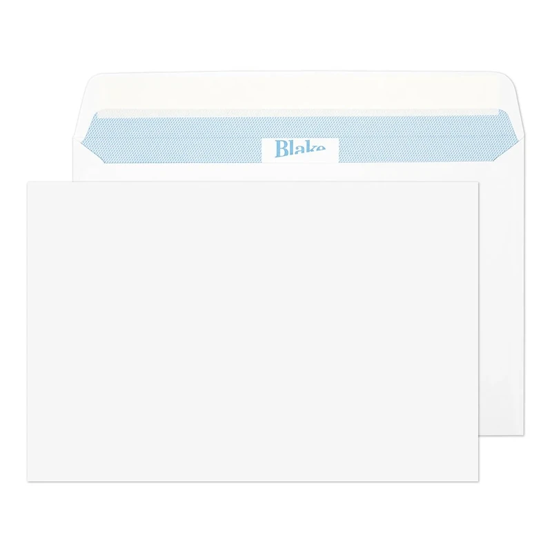 Blake Premium Office 152 x 229 mm 120 gsm American Size 1 Peel and Seal Wallet Envelopes (39115) Ultra White Wove - Pack of 500