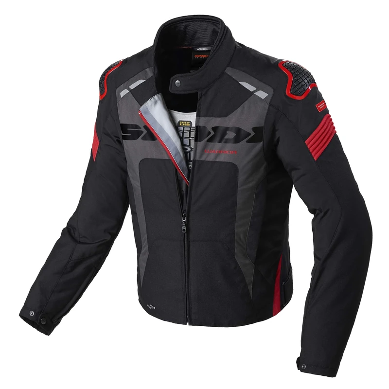 SPIDI D206-021- M Warrior H2Out Jacket, Black/Red, Medium