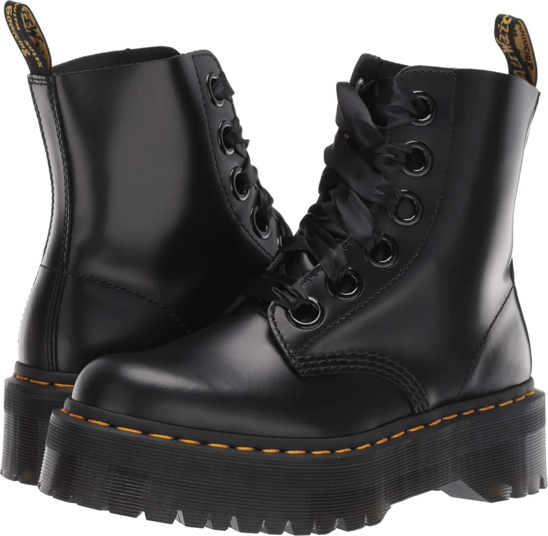 Dr. Martens Women's 6 Eye Boot, Schwarz Black 24861001, 7 UK