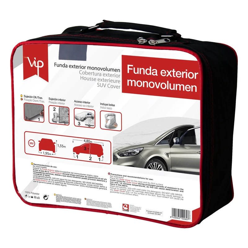 RD9 Vip - MONOVOLUMEN Outer Cover, Car Tarpaulin, Dust Resistant Canvas Cover.