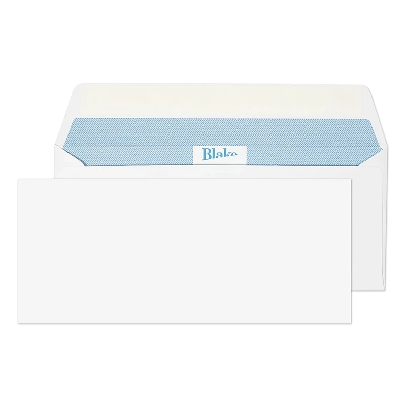 Blake Envelopes Premium Office 39215 Amerikanische Größe 10 Briefumschläge Haftklebung Ultra Weiß Wove 105 x 241 mm 120g/m² | 500 Stück