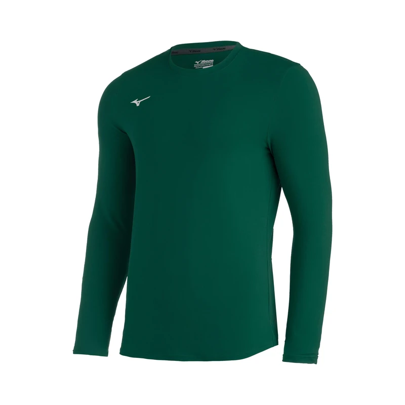 Mizuno Comp Diamond Long-Sleeved Crew Shirt, Forest, XL