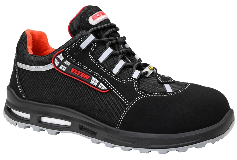 ELTEN Senex XXT ESD S3 Safety Shoes for Men and Women, Trainers, Sporty, Lightweight, Black, Plastic Cap, EU 40 (UK 7.5)