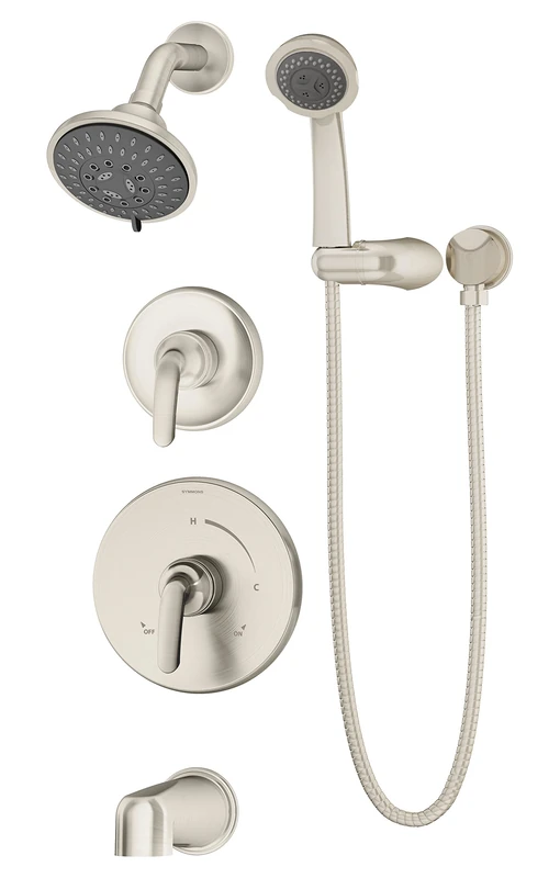Symmons 5506-STN-1.5-TRM Elm tub Trim with Hand Shower, Satin Nickel