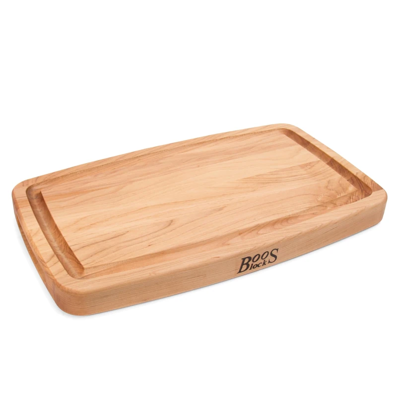 Boos Block Juice Groove Carving Board Oval - Butchers Block - Thick Chopping Board - North American Hard Maple Chopping Board - Safe for Food Preparation - 20 x 15 x 1,5 Inches