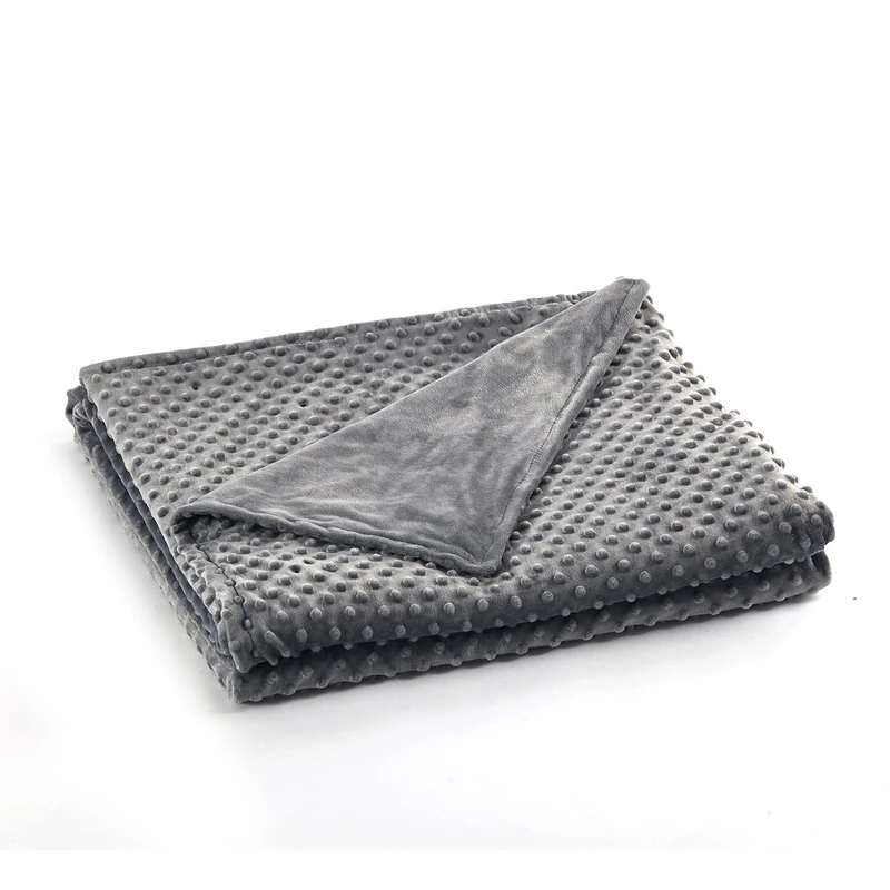 RelaxBlanket 60''x80'' Duvet Cover for Weighted Blanket | Premium Super Soft Minky Dot | Dark Grey - Image 1