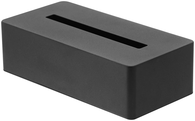 Yamazaki 4216 TOWER Tissue Case, black, Steel, Minimalist, 26.5 x 13.5 x 7.5 cm