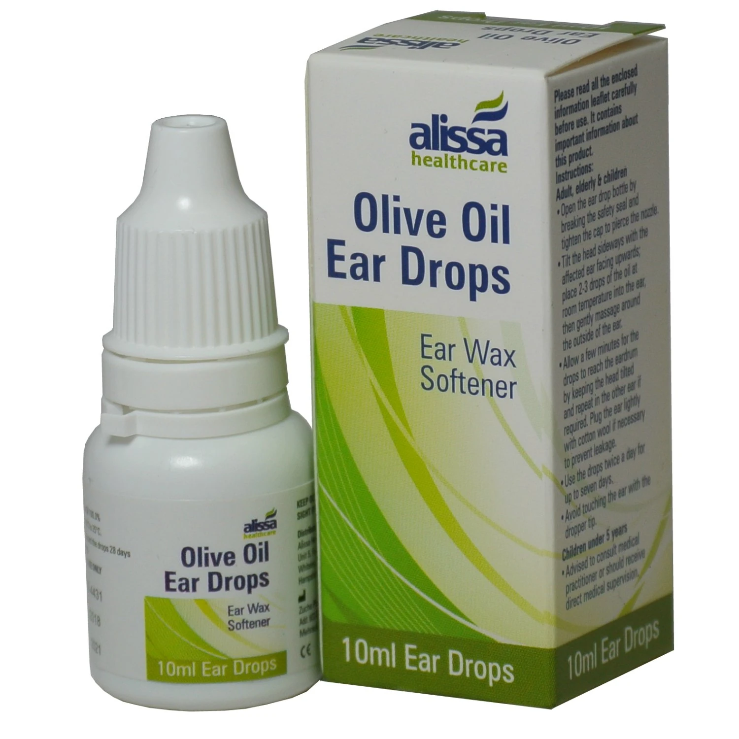 5 x Olive Oil Ear Wax Drops Softens Removes Wax 10ml (5 Packs)