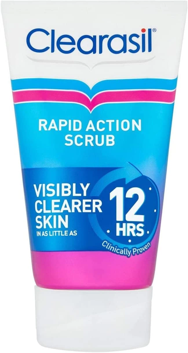 Clearasil Rapid Action Exfoliating Scrub, For Acne Prone Skin, Unclog Pores, Reduces Blackheads, Pimples & Excess Oil, Everyday Spots Prevention, 125 ml(Packaging May Vary)