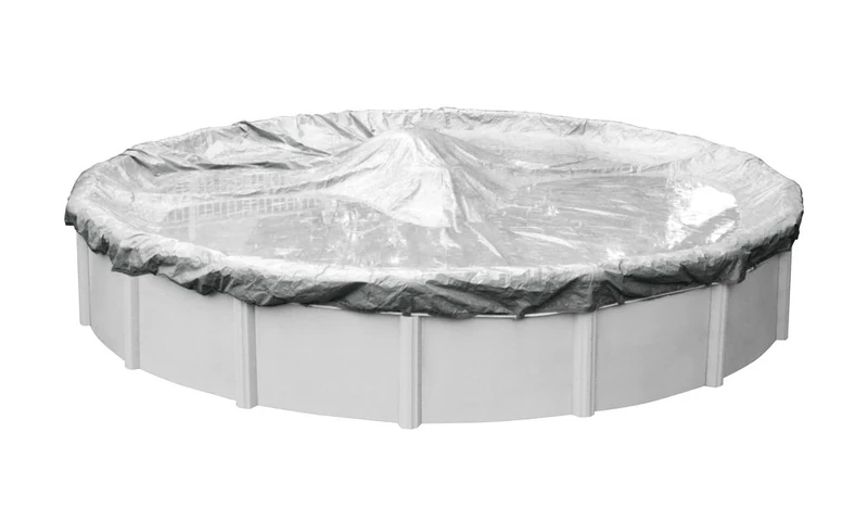 Robelle 5521-4-ROB Winter Round Above-Ground Pool Cover, 21-ft, 03 - Dura-Guard Silver