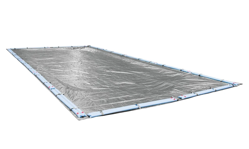 Robelle 551224R-ROB Pool Cover for Winter, Dura-Guard Silver, 12 x 24 ft Inground Pools