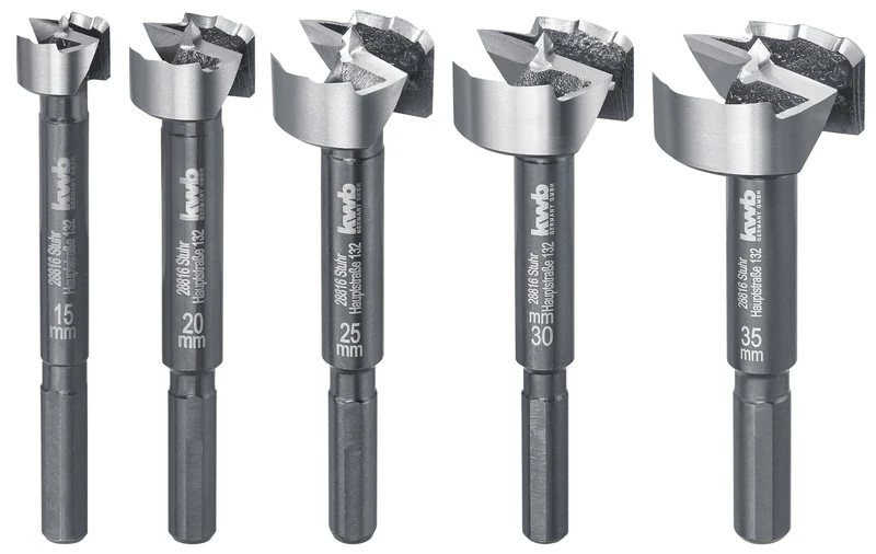 kwb 706300 AKKU-TOP Forstner Drill Set Speed - Drill Set for Woodworking, DIN 7483 G (Suitable for All lathes and Impact Drills)